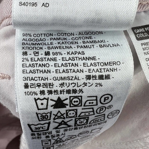 Levis 501 Mauve Pink Jean Denim Shorts Size 12 Frayed Hem - Picture 13 of 14